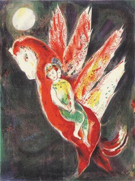Marc Chagall Painting - Then the old woman mounted on the Ifrit back contemporary Marc Chagall